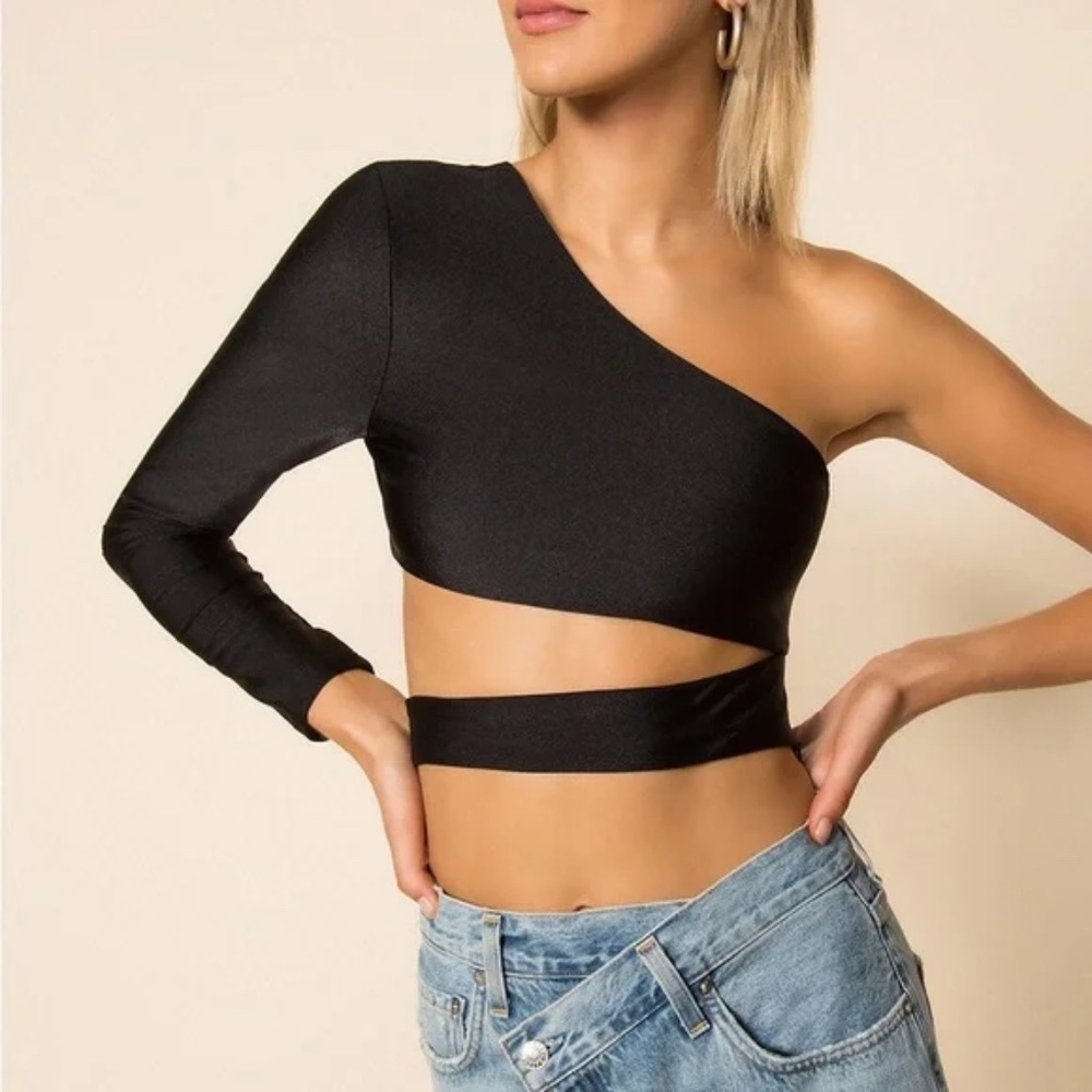 Superdown Jenny Crop Top black Small